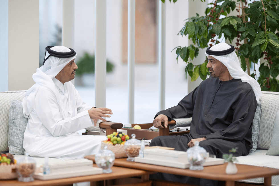 UAE president, Qatar PM discuss bilateral ties and regional security in Abu Dhabi